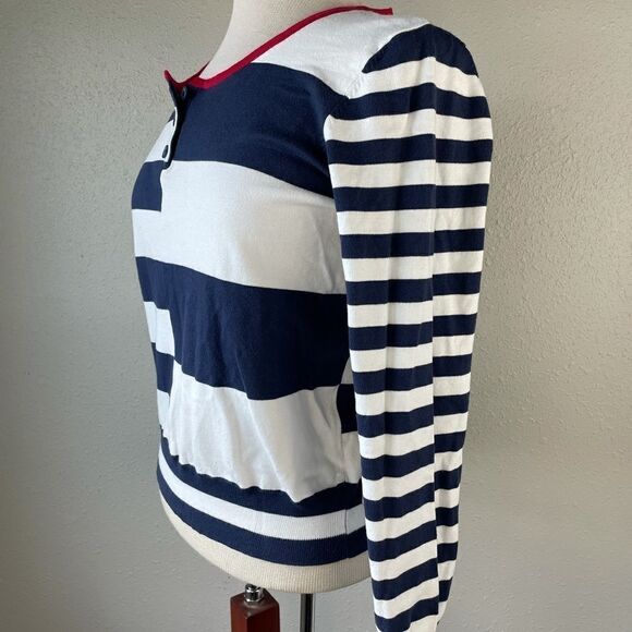 NWT Josephine Chaus Striped Long Sleeve Top Size M - Picture 4 of 8